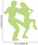 Ballet Silhouette Couples Green Wall Decal