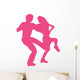 Ballet Silhouette Couples Pink Wall Decal