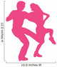 Ballet Silhouette Couples Pink Wall Decal