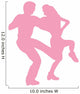 Ballet Silhouette Couples Pink Wall Decal
