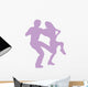 Ballet Silhouette Couples Lavender Wall Decal