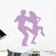 Ballet Silhouette Couples Lavender Wall Decal