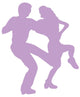 Ballet Silhouette Couples Lavender Wall Decal