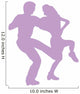Ballet Silhouette Couples Lavender Wall Decal