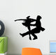 Black Ballet Couples Silhouette Wall Decal