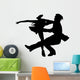 Black Ballet Couples Silhouette Wall Decal