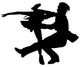 Black Ballet Couples Silhouette Wall Decal