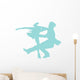 Ballet Silhouette Couples Blue Wall Decal