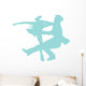 Ballet Silhouette Couples Blue Wall Decal