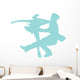 Ballet Silhouette Couples Blue Wall Decal