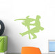 Ballet Silhouette Couples Green Wall Decal