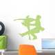 Ballet Silhouette Couples Green Wall Decal