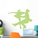 Ballet Silhouette Couples Green Wall Decal