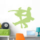 Ballet Silhouette Couples Green Wall Decal