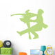 Ballet Silhouette Couples Green Wall Decal