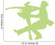 Ballet Silhouette Couples Green Wall Decal