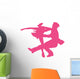 Ballet Silhouette Couples Pink Wall Decal