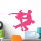 Ballet Silhouette Couples Pink Wall Decal