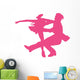 Ballet Silhouette Couples Pink Wall Decal
