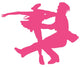 Ballet Silhouette Couples Pink Wall Decal