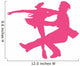 Ballet Silhouette Couples Pink Wall Decal