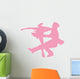 Ballet Silhouette Couples Pink Wall Decal
