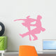 Ballet Silhouette Couples Pink Wall Decal