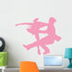 Ballet Silhouette Couples Pink Wall Decal