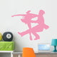 Ballet Silhouette Couples Pink Wall Decal
