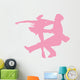 Ballet Silhouette Couples Pink Wall Decal