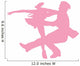 Ballet Silhouette Couples Pink Wall Decal