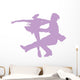 Ballet Silhouette Couples Lavender Wall Decal