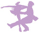 Ballet Silhouette Couples Lavender Wall Decal