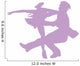 Ballet Silhouette Couples Lavender Wall Decal
