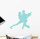 Blue Couple Dancing Tango Wall Decal