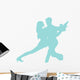 Blue Couple Dancing Tango Wall Decal
