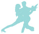 Blue Couple Dancing Tango Wall Decal