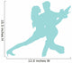 Blue Couple Dancing Tango Wall Decal