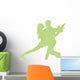 Green Couple Dancing Tango Wall Decal