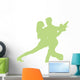 Green Couple Dancing Tango Wall Decal