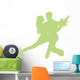 Green Couple Dancing Tango Wall Decal