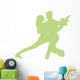 Green Couple Dancing Tango Wall Decal