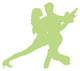Green Couple Dancing Tango Wall Decal