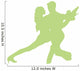 Green Couple Dancing Tango Wall Decal