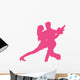 Hot-pink Couple Dancing Tango Wall Decal