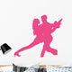 Hot-pink Couple Dancing Tango Wall Decal