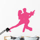 Hot-pink Couple Dancing Tango Wall Decal