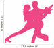 Hot-pink Couple Dancing Tango Wall Decal