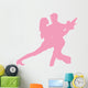 Pink Couple Dancing Tango Wall Decal