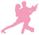 Pink Couple Dancing Tango Wall Decal